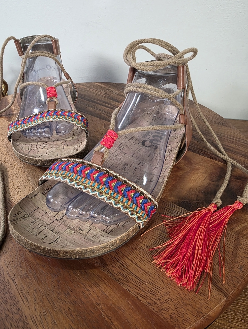 Circus by Sam Edelman Kerri Boho Gladiator Lace-Up Sandals Festival Size 8.5 - Picture 6 of 16